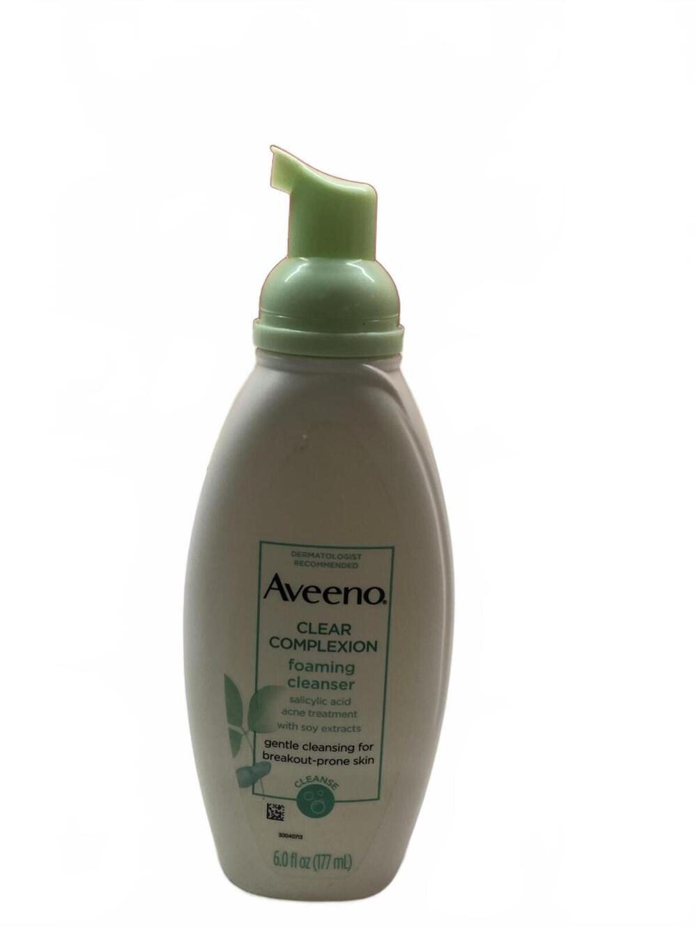Aveeno Clear Complexion foaming cleanser gentle cleansing breakout pore skin